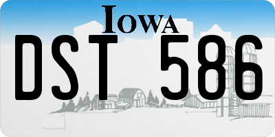 IA license plate DST586