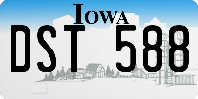 IA license plate DST588