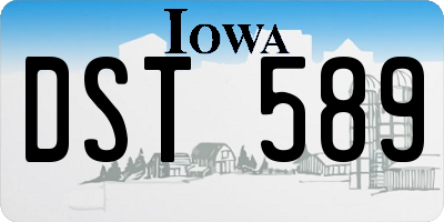 IA license plate DST589