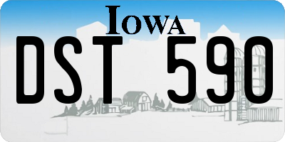 IA license plate DST590