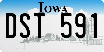 IA license plate DST591