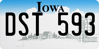IA license plate DST593