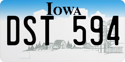 IA license plate DST594