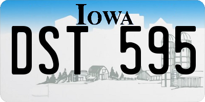 IA license plate DST595