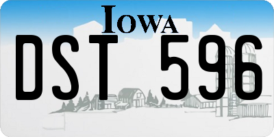 IA license plate DST596