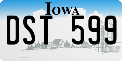 IA license plate DST599