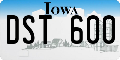 IA license plate DST600