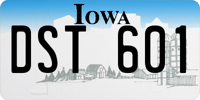 IA license plate DST601