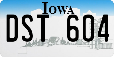 IA license plate DST604