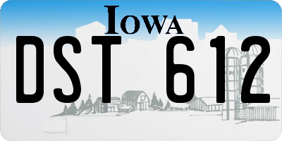 IA license plate DST612