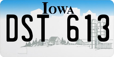 IA license plate DST613