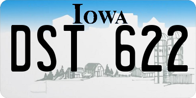 IA license plate DST622