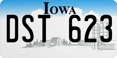 IA license plate DST623