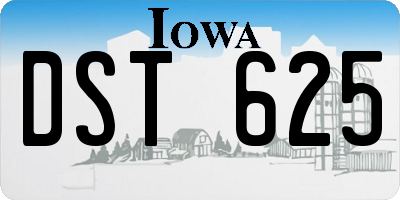 IA license plate DST625