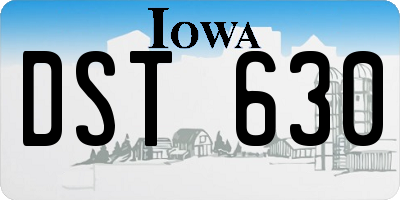 IA license plate DST630