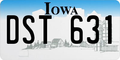IA license plate DST631