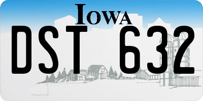 IA license plate DST632