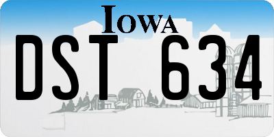 IA license plate DST634