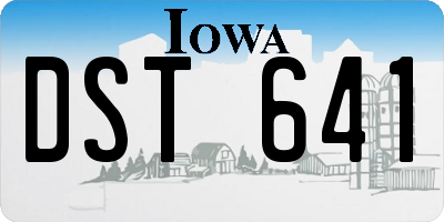 IA license plate DST641