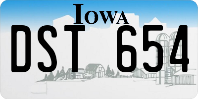 IA license plate DST654