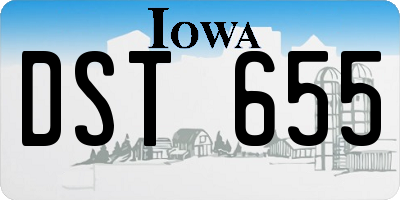 IA license plate DST655