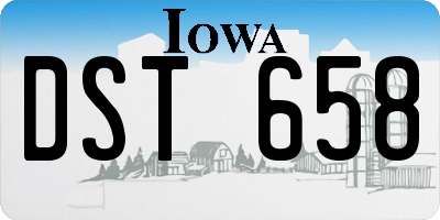 IA license plate DST658