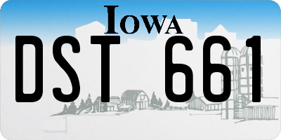 IA license plate DST661