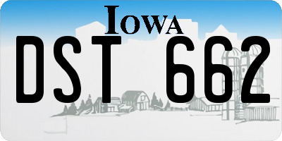 IA license plate DST662