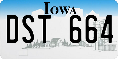 IA license plate DST664