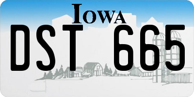 IA license plate DST665
