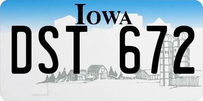 IA license plate DST672