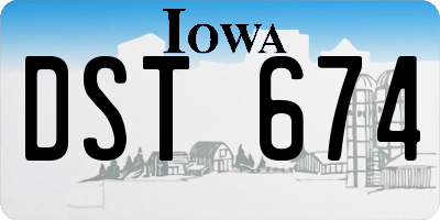 IA license plate DST674