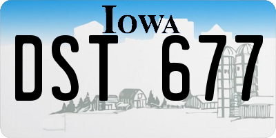 IA license plate DST677