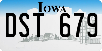 IA license plate DST679