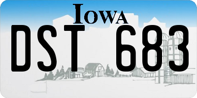 IA license plate DST683