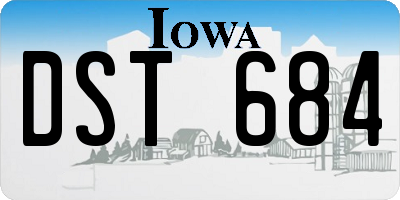 IA license plate DST684