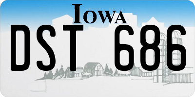 IA license plate DST686