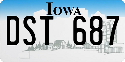 IA license plate DST687