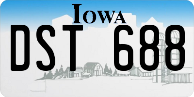 IA license plate DST688