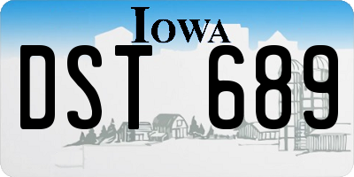 IA license plate DST689