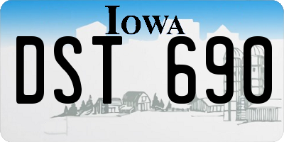 IA license plate DST690