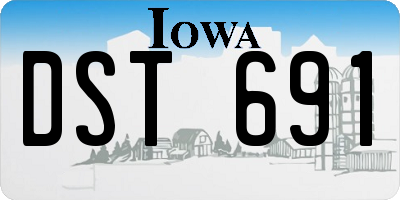 IA license plate DST691