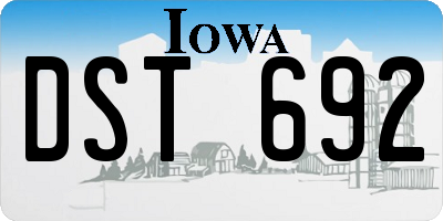 IA license plate DST692