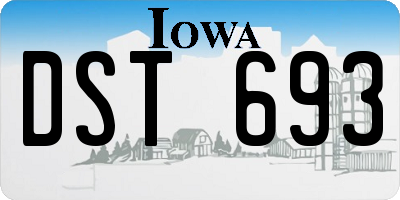 IA license plate DST693