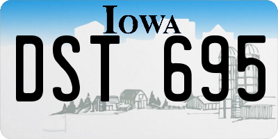 IA license plate DST695