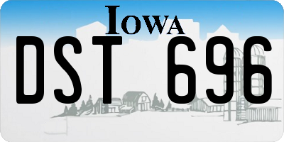IA license plate DST696