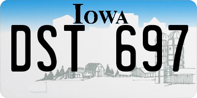 IA license plate DST697