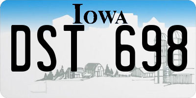 IA license plate DST698