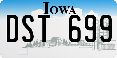 IA license plate DST699