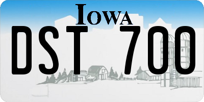 IA license plate DST700